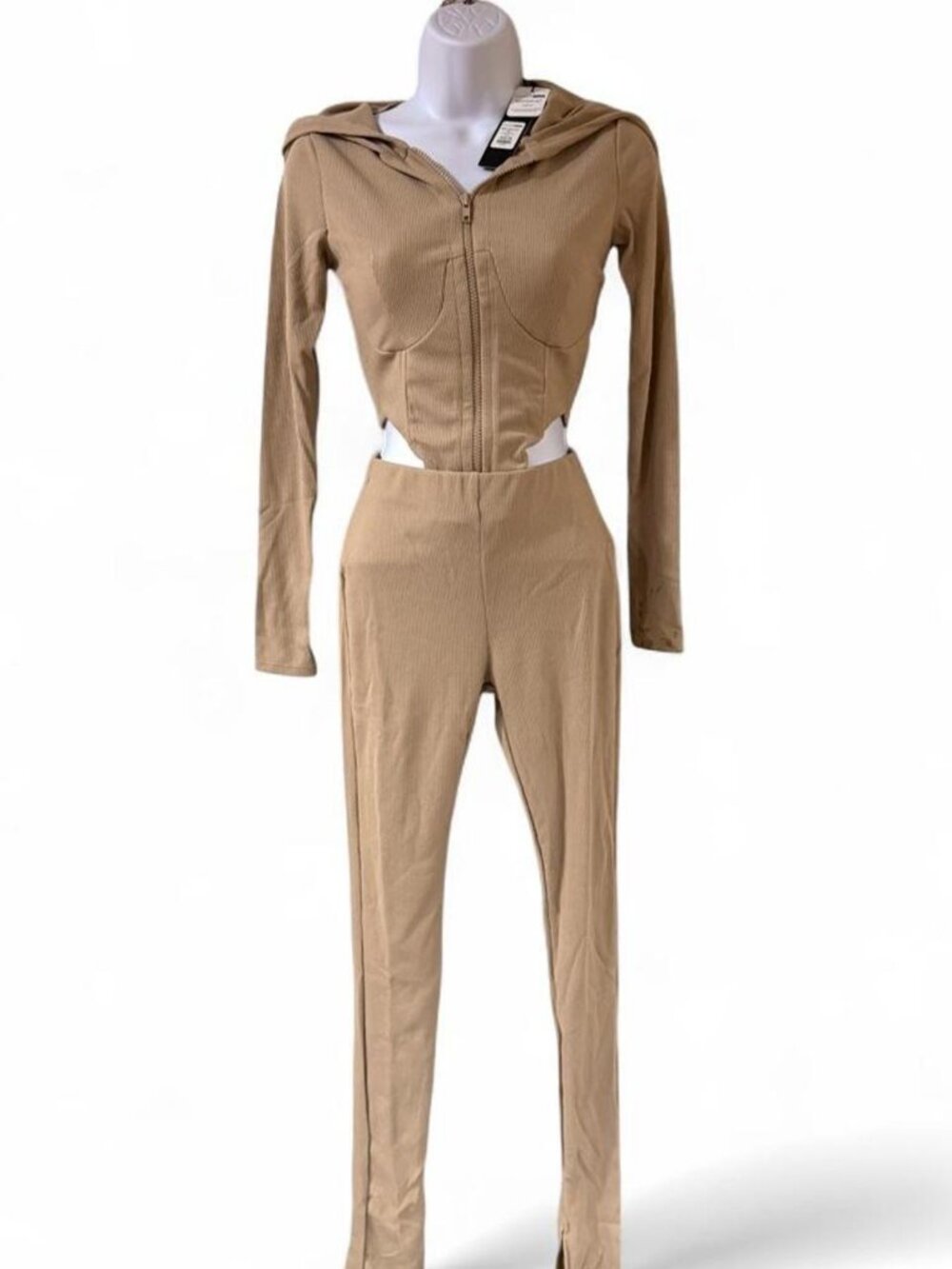 Fashion Nova Tan Cream Matching Set